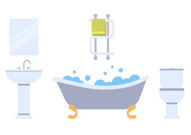 Banyo iç mobilya araçları basit tarz izole set