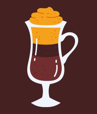 Kahve fincanı çizgisi basit stil izole kavramı 