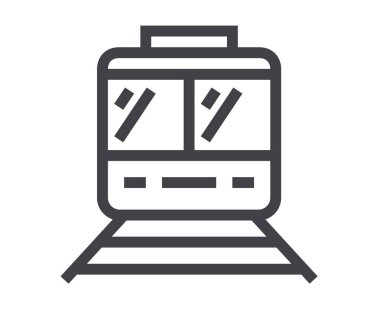 Otobüs turu seyahat yolu logosu çizim tasarım unsuru soyut konsept