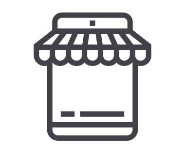 Alışveriş kuyruğu simgeleri. Taslak semboller seti, basit grafik elementler, modern doğrusal stil siyah piktogram koleksiyonu. Vektör satırı simgeleri ayarlandı