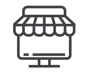 Alışveriş kuyruğu simgeleri. Taslak semboller seti, basit grafik elementler, modern doğrusal stil siyah piktogram koleksiyonu. Vektör satırı simgeleri ayarlandı