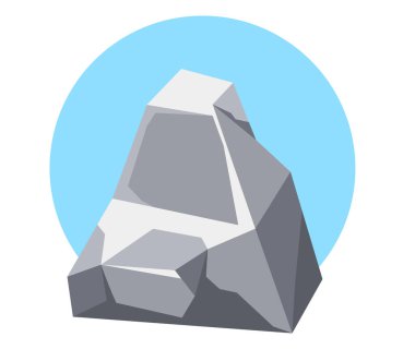 Kaya taşı yığını jeoloji doğa mineral izole seti. Vektör düz grafik tasarım çizimi