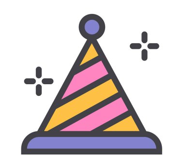 Festival selebration konser partisi disko dansı düz siyah ince çizgi darbesi ikon setini izole etti