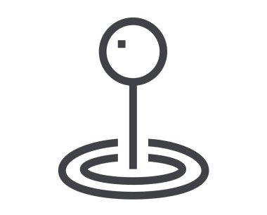 Seyir çizgisi simgesi izole edildi. Vektör düz çizgi film grafik tasarımı