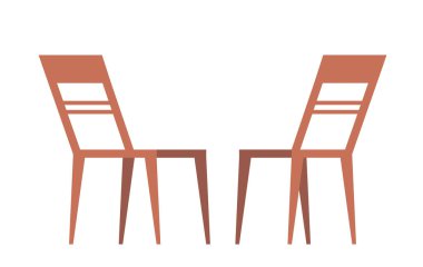 Arka plandaki sandalyeler izole edilmiş simge seti