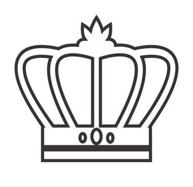 Crown siyah hat izole ikon koleksiyonu seti. Vektör düz grafik tasarımı izole edilmiş illüstrasyon