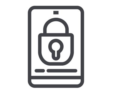 Telefon koruma ikonu konsepti. Vektör grafik tasarımı illüstrasyonu