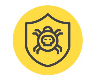 İnternet güvenlik çizgisi simgesi izole edilmiş kavram