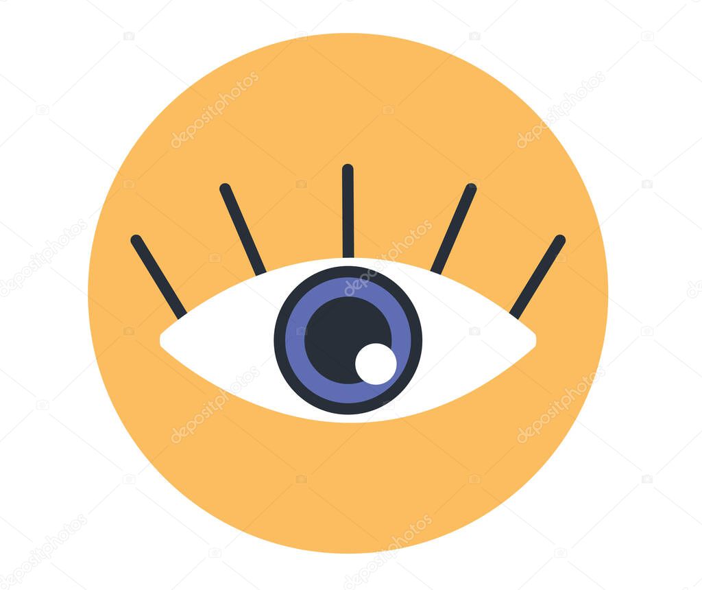 Esoteric eye simple flat icon isolated concept. Graphic design illustration