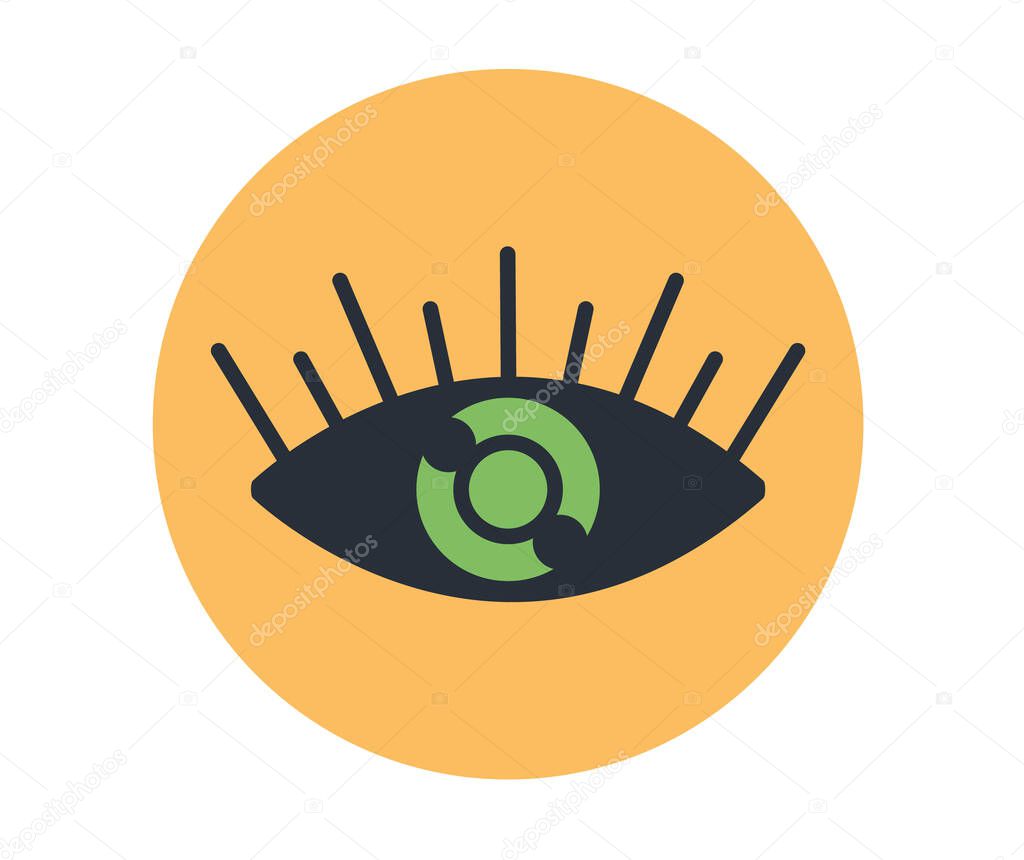 Esoteric eye simple flat icon isolated concept. Graphic design illustration