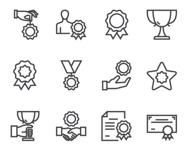 Ödül kazananların ödülleri ödül olarak sanat simgeleri belirlendi. Düz grafik tasarım karikatür çizimi