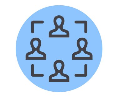 Takım çalışması iş birliği projesi izole edilmiş simgeler başlat. Vektör düz grafik tasarım çizimi