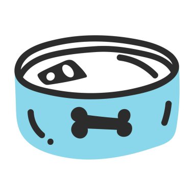 Köpek maması basit bir izole kavramı özetleyebilir. Vektör tasarımı grafik illüstrasyonu