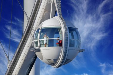 Las Vegas NV USA 5 Eylül 2021 3545 S Las Vegas Bulvarı 'ndaki High Roller Observation Wheel' in klimalı modüllerinden birinin görüntüsü