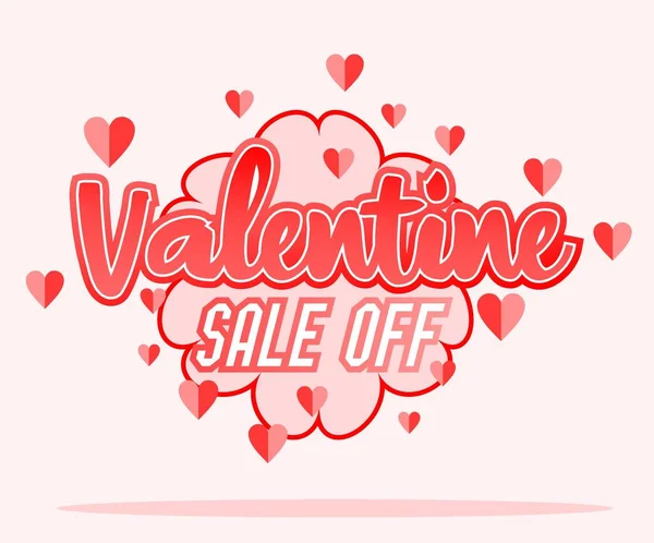 Pop Art Valentine Prodej Design Růžovou Barvou Ozdobou Tvaru Srdce — Stockový vektor