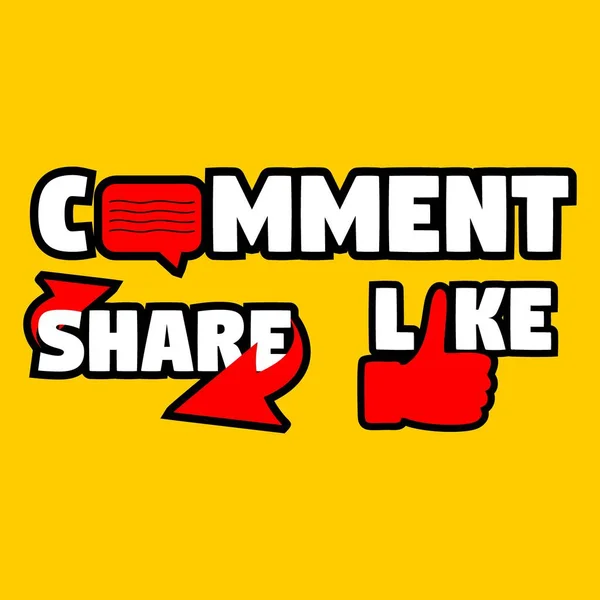 Zusätzliches Symbol Für Video Kommentar Share — Stockvektor