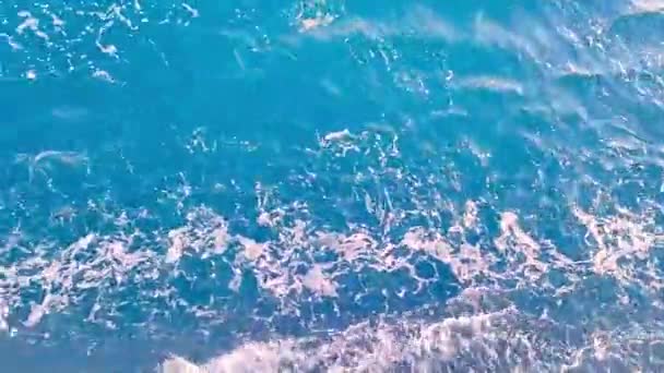 Влияние Морской Воды Текущий Корабль Пузырьки Воды — стоковое видео