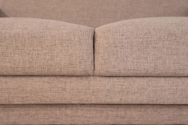 Sofa Tekstury Włókien Skórzanych Kolorze Kremowej Brązowej — Zdjęcie stockowe