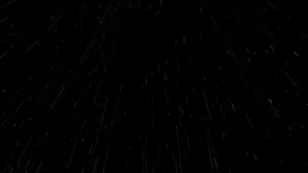 Siyah Ekranlı Meteor Yıldız Parçacıkları — Stok video