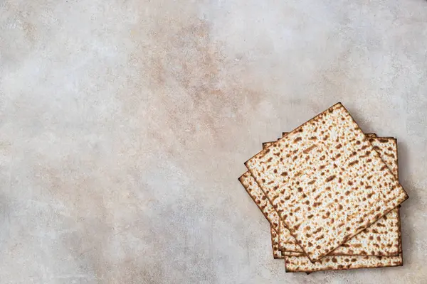 Yahudi Tradisional Kosher Matzo Untuk Paskah Konsep Perayaan Pesah Liburan Stok Foto Bebas Royalti