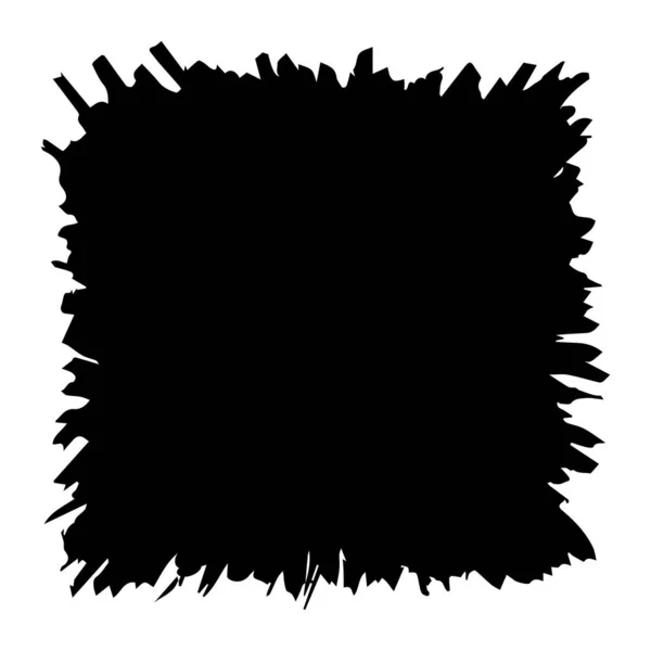 Grunge Abstract Ink Frames Trendy Design Brush Strokes Isolated White — Stock Vector