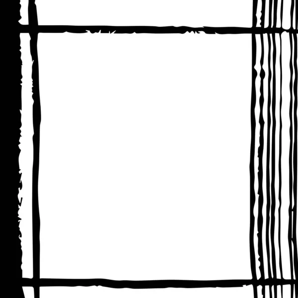 Grunge Square Abstraktní Rámečky Inkoustu Moderní Design Tahy Štětcem Izolované — Stockový vektor