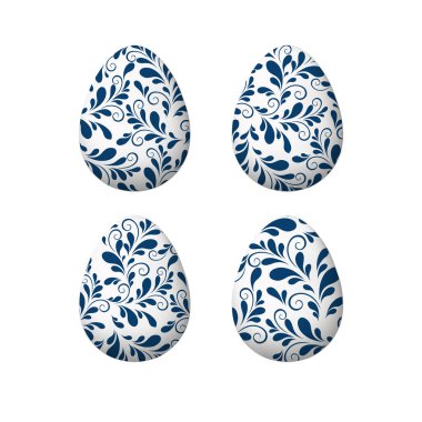 Happy easter design elements, Eggs set. Vector