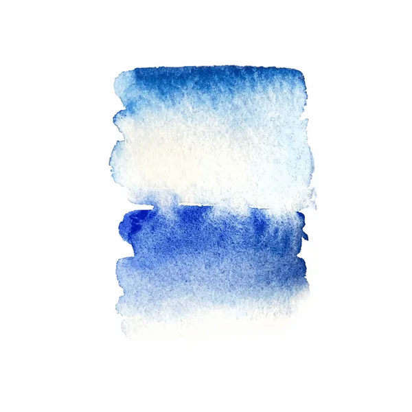 Aquarela Azul Mão Desenhado Papel Grão Textura Fundo Pincel Úmido — Vetor de Stock