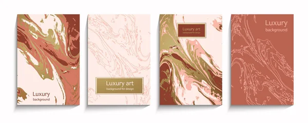 Cartão Luxo Elegante Conjunto Textura Mármore Coleção Fundo Vetorial Com — Vetor de Stock