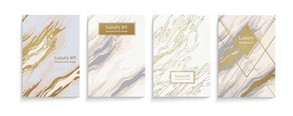 Conjunto Textura Mármore Elegante Abstrato Estilizado Coleção Fundo Vetor Luxo — Vetor de Stock
