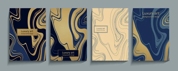 Fundo Elegante Luxo Com Padrão Mármore Digital Abstrato Ouro Preto — Vetor de Stock