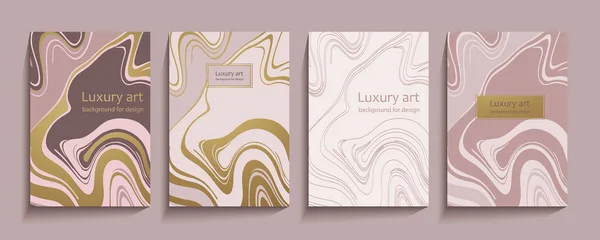 Stilisierte Abstrakte Elegante Marmor Textur Set Luxus Vektor Hintergrundkollektion Mit — Stockvektor