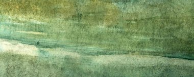 yeşil soyut suluboya makro doku, eski kağıt, duvar kağıdı, yatay retro arkaplan