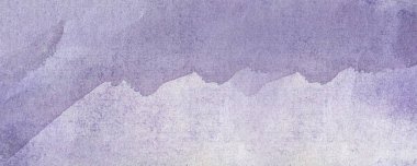 Menekşe soyut suluboya kağıt dokusu yatay arkaplan, sanatsal duvar kağıdı eski kağıt retro