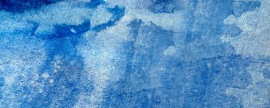 mavi soyut suluboya makro doku, eski kağıt, duvar kağıdı, yatay retro arkaplan