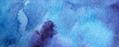 mavi soyut suluboya makro doku, eski kağıt, duvar kağıdı, yatay retro arkaplan