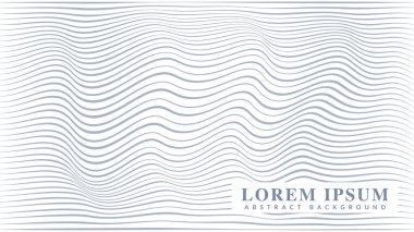 Gri, sakin, dalgalı çizgi deseni. Soyut arkaplan tasarımı