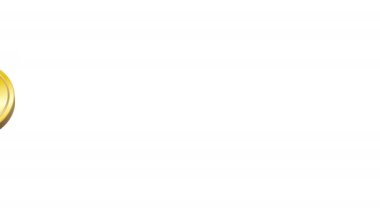 Beyaz Arkaplan ve Metin Boşluğu ile Yen Para Sembollü Altın 3D Altın Para Animasyon Şablonu. Canlandırma şablonu çok yönlüdür ve çeşitli tasarım ihtiyaçlarına uyacak şekilde özelleştirilebilir.