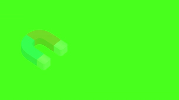 Зелений Екран Відео Анімації Подібного Магніту Шаблон Анімації Універсальним Може — стокове відео