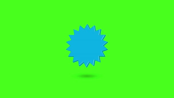 Blauw Geverifieerd Pictogram Geanimeerde Video Groen Scherm Achtergrond — Stockvideo