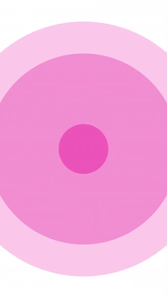 Pop Animatie Van Cirkelvorm Zachte Roze Kleurverloop Verticale Video Achtergrond — Stockvideo