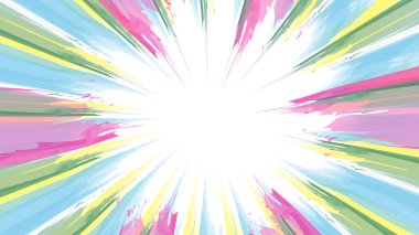 Colorful Abstract Pastel Burst Radiating for center featuring white text space clipart