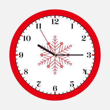 Klasik Kar Tanesi Duvar Saati. Geleneksel kar tanesi tasarımlı basit ama zarif bir Noel duvar saati. Herhangi bir odaya klasik tatil cazibesi kattığın için..