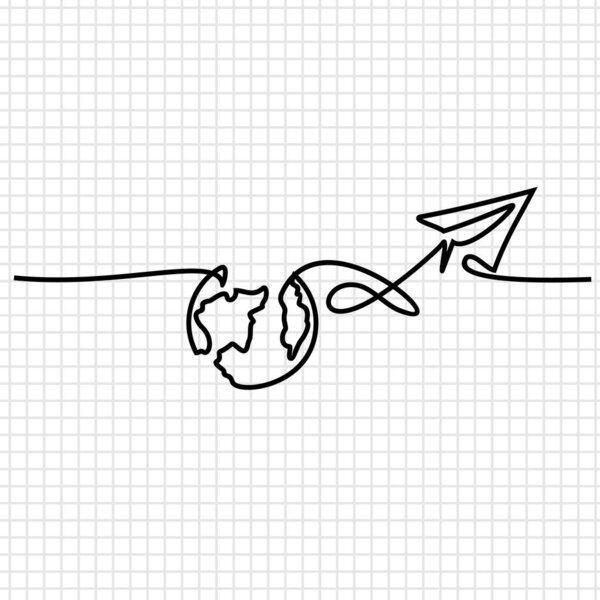 Ручной рисунок одной линии, Всемирный день туризма