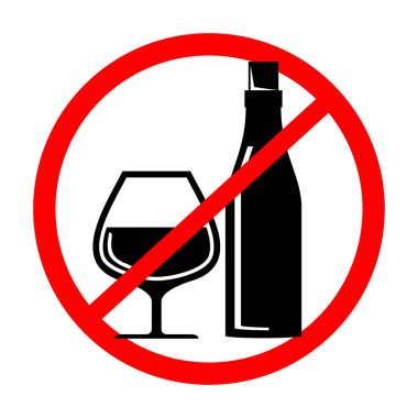 Alkol işareti ve çıkartma yok.