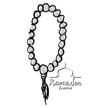Ramazan Kareem, İslam Tasbih Dhikr illüstrasyon