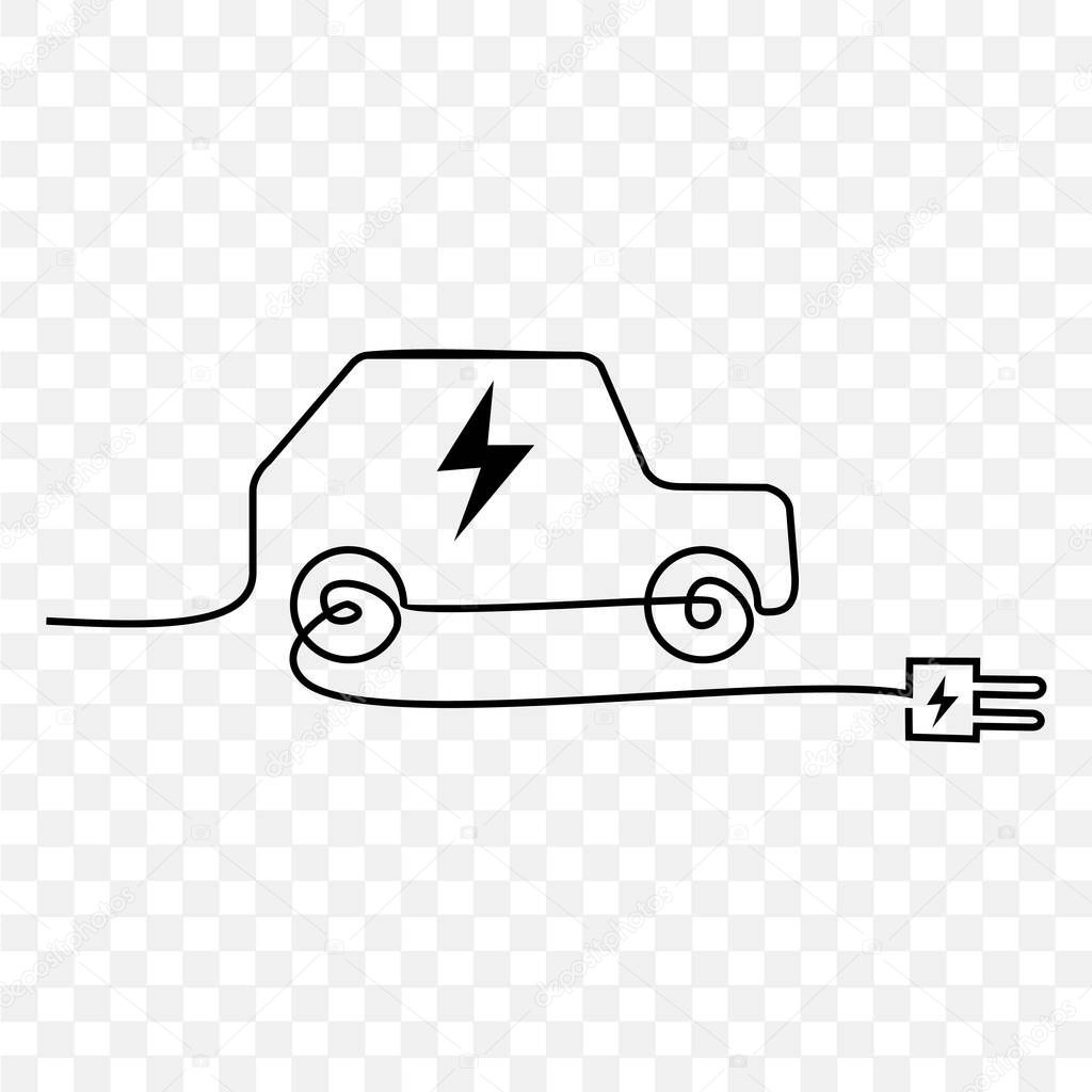 Stop Air Pollution, one line drawing vector