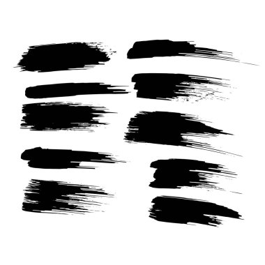 suluboya fırça darbeleri kümesi