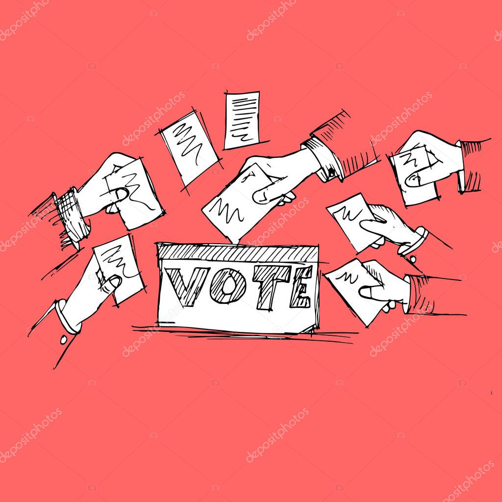 Indonesia vote election day, poster and banner