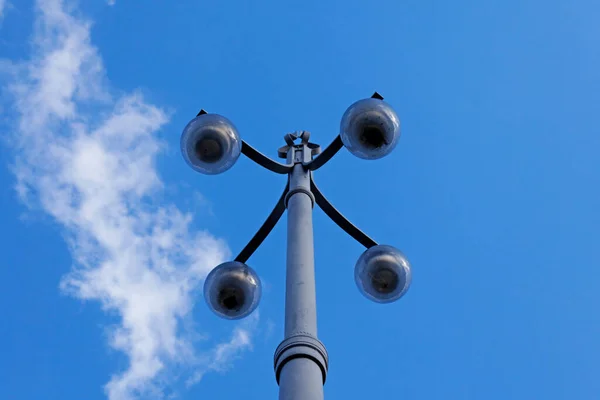 Old Metal Street Lamp Four Lights — Stock Photo, Image